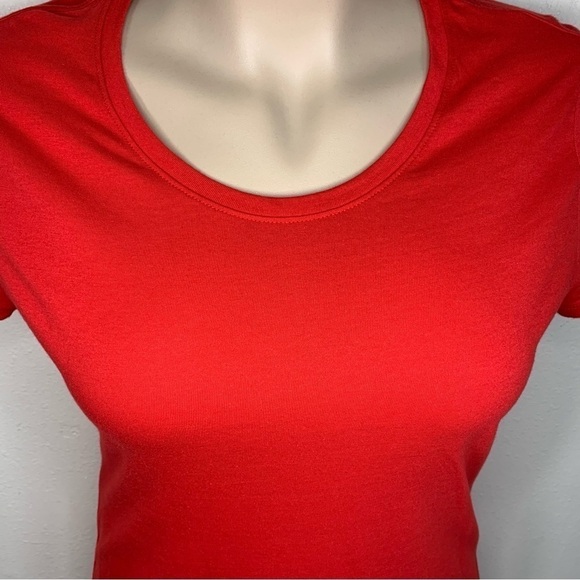 Red Short Sleeve T Shirt Short Sleeve Stretch Juniors XXL 19 - Picture 3 of 8